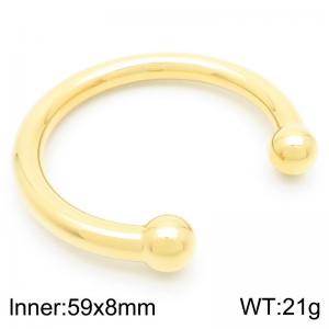 Personalized design stainless steel horseshoe shaped open bracelet - KB188658-GC
