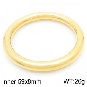 Simple and stylish stainless steel ring 8mm thick bracelet - KB188659-GC