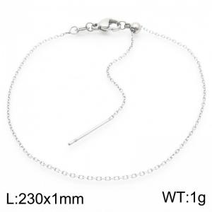 Fashionable and simple adjustable pull-out plain chain thin bracelet - KB188675-Z
