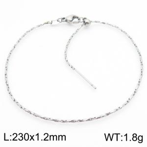Fashionable and simple adjustable pull-out plain chain thin bracelet - KB188677-Z