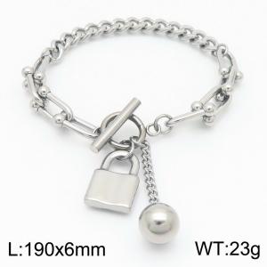 Stainless steel OT buckle bracelet - KB188684-Z