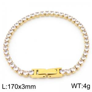 Stainless steel diamond bracelet - KB188689-Z