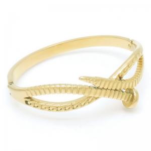 Stainless Steel Gold-plating Bangle - KB188730-SP