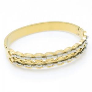 Stainless Steel Gold-plating Bangle - KB188738-SP