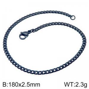 Stainless steel six sided ground Cuban bracelet - KB189039-Z