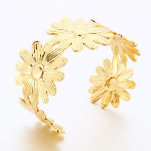 Stainless Steel Gold-plating Bangle - KB189283-TSC