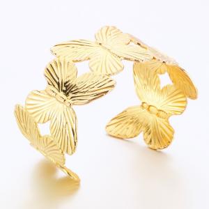 Stainless Steel Gold-plating Bangle - KB189284-TSC
