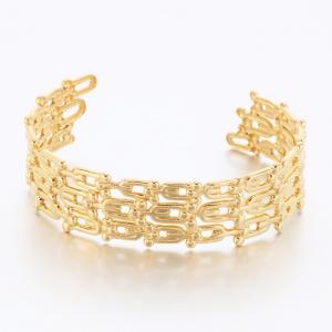 Stainless Steel Gold-plating Bangle - KB189285-TSC