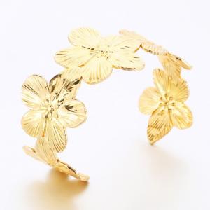 Stainless Steel Gold-plating Bangle - KB189286-TSC