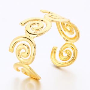 Stainless Steel Gold-plating Bangle - KB189287-TSC
