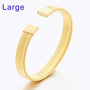 Stainless Steel Gold-plating Bangle - KB189342-TSC