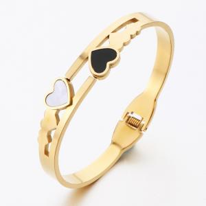 Stainless Steel Gold-plating Bangle - KB189376-BJ
