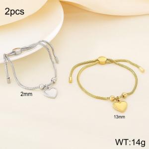 Stainless steel stretch buckle bracelet - KB189436-Z