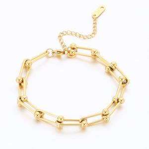 Stainless Steel Gold-plating Bracelet - KB189610-AQ