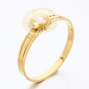 Stainless Steel Gold-plating Bangle - KB189747-SP