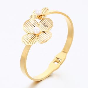Stainless Steel Gold-plating Bangle - KB189748-SP