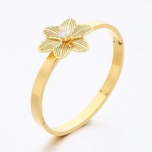 Stainless Steel Gold-plating Bangle - KB189749-SP