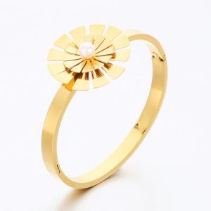 Stainless Steel Gold-plating Bangle - KB189750-SP