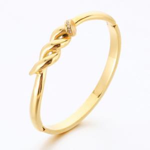 Stainless Steel Gold-plating Bangle - KB189754-SP