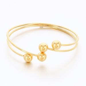 Stainless Steel Gold-plating Bangle - KB189759-SP