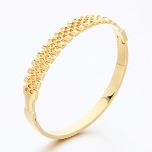 Stainless Steel Gold-plating Bangle - KB189763-SP