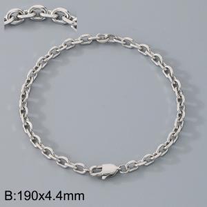 Stainless steel edged O-chain bracelet - KB190053-Z