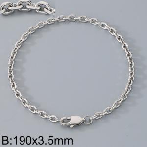 Stainless steel edged O-chain bracelet - KB190055-Z