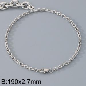 Stainless steel edged O-chain bracelet - KB190057-Z