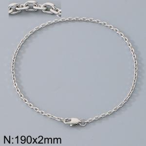 Stainless steel edged O-chain bracelet - KB190059-Z