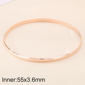 55X3.6m Women Simple Rose Gold Stainless Steel Bangle - KB190752-GC