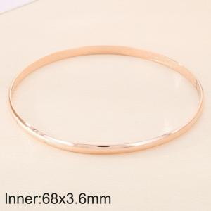 68X3.6m Women Simple Rose Gold Stainless Steel Bangle - KB190755-GC