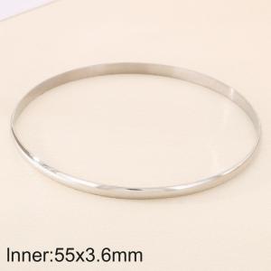 55X3.6m Women Simple Stainless Steel Bangle - KB190756-GC