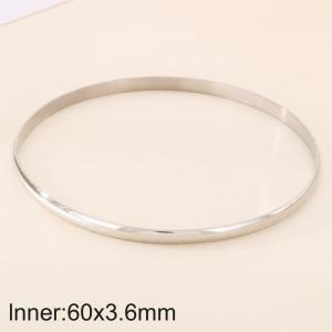 60X3.6m Women Simple Stainless Steel Bangle - KB190757-GC
