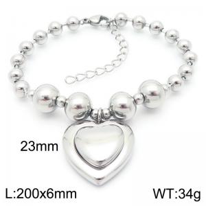 Charms Water Drops Charms Ladies Stainless Steel Silver Bracelet - KB190916-Z