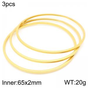 Stainless Steel Gold-plating Bangle - KB190954-LO