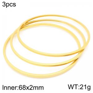 Stainless Steel Gold-plating Bangle - KB190955-LO