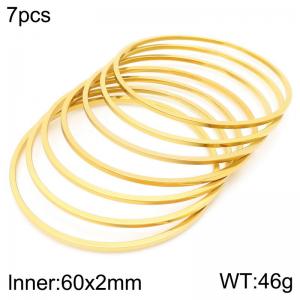 Stainless Steel Gold-plating Bangle - KB190959-LO