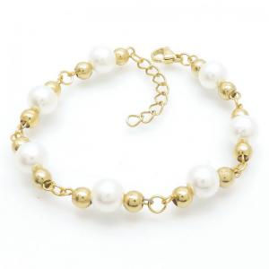 Stainless Steel Gold-plating Bracelet - KB191246-WH