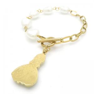 Stainless Steel Gold-plating Bracelet - KB191248-WH