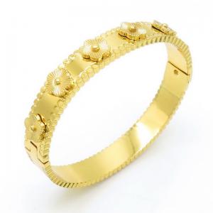 Stainless Steel Gold-plating Bangle - KB191262-WH