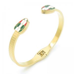 Stainless Steel Gold-plating Bangle - KB191272-WH