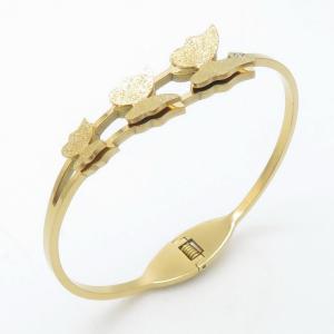 Stainless Steel Gold-plating Bangle - KB191286-WH