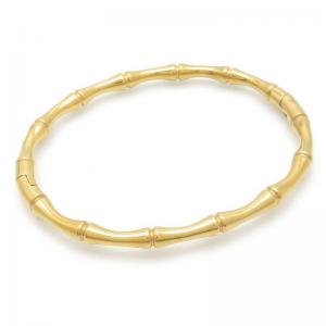 Stainless Steel Gold-plating Bangle - KB191296-WH