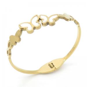 Stainless Steel Gold-plating Bangle - KB191307-WH