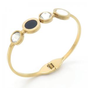 Stainless Steel Gold-plating Bangle - KB191316-WH