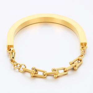Stainless Steel Gold-plating Bangle - KB191368-SP