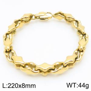 Vintage Gold Skeleton Stainless Steel Men's Bracelet - KB191700-KFC
