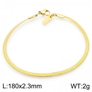 Fashionable and minimalist stainless steel 2.3mm blade chain bracelet with square tail tag - KB191947-Z