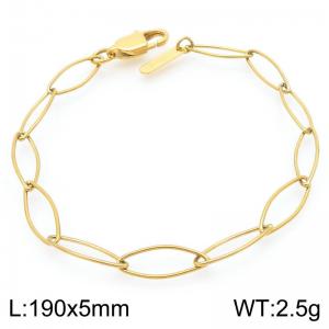 Fashionable and Simple Round Thread Elliptical O-Chain Stainless Steel Bracelet - KB191986-Z
