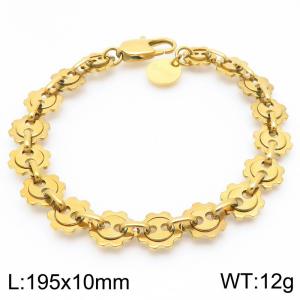 Fashionable and minimalist gear chain stainless steel bracelet - KB191992-Z